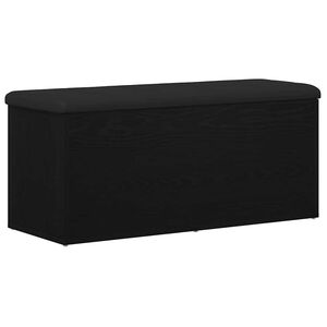 vidaXL Sols ar glabātuvi Melns ozols 102 x 42 x 45 cm