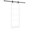 vidaXL Slīdo&scaron;ās durvis ORKDAL Balts un melns 83 x 211 cm