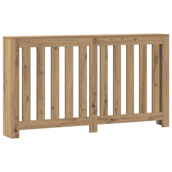 vidaXL radiatora pārsegs, koka krāsa, 149x20x82 cm, inženierijas koks