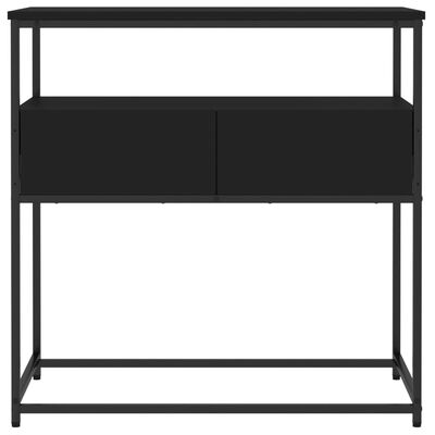 vidaXL konsoles galdiņš, melns, 75x40x75 cm, inženierijas koks