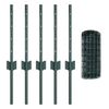 vidaXL Eiropas žogs ar stabu 10 x 0,4 m PVC pārklāts tērauds Zaļa
