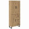 vidaXL Augstais skapītis 2 pcs Artisānā ozols 69,5 x 34 x 180 cm