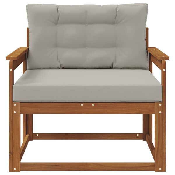 vidaXL Āra vidējā dīvāns Cietā akācijas koks Dabiska