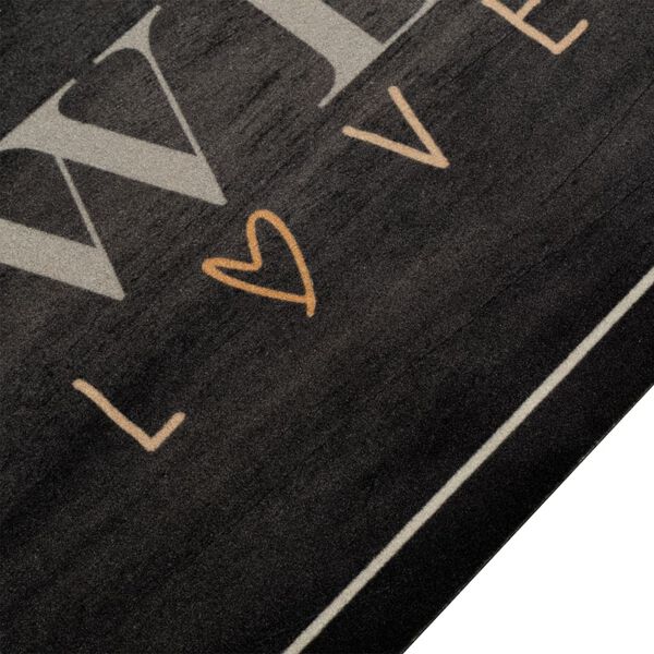 vidaXL virtuves paklājs, mazgājams, kafijas dizains, 60x300 cm, samts