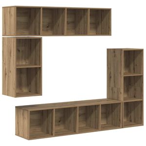 vidaXL TV skapī&scaron;u komplekts 4 pcs Artisānā ozols Inženierijas koks