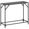 vidaXL konsoles galds ar melnu stikla virsmu, 98x35x81 cm, tērauds