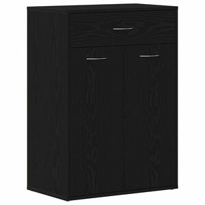vidaXL Apavu plaukts 60 x 35 x 84 cm Inženierijas koks Melns ozolkoks