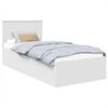 vidaXL Gultas rāmis Balts 100 x 200 cm Inženierijas koks