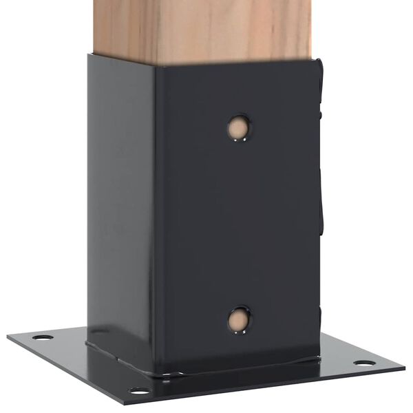 vidaXL Statu pamatnes Kvadrātveida 4 gab Antracīts 91x91 mm