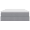 vidaXL Gulta ar uzglabā&scaron;anas vietu un matraci ar matraci Gai&scaron;i pelēks