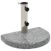 vidaXL saulessarga pamatne, pelēka, granīts, 10 kg, izliekta