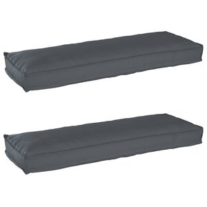 vidaXL Kastī&scaron;u spilvenu komplekts 2 pcs Antracīts 120 x 40 x 8 cm