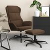 vidaXL atpūtas krēsls ar kājsoliņu, brūns mikro&scaron;ķiedras audums