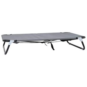 vidaXL Suņu gulta 90 x 55 x 18 cm Tērauds Gai&scaron;i pelēka