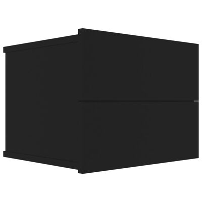 vidaXL naktsskapītis, melns, 40x30x30 cm, skaidu plāksne