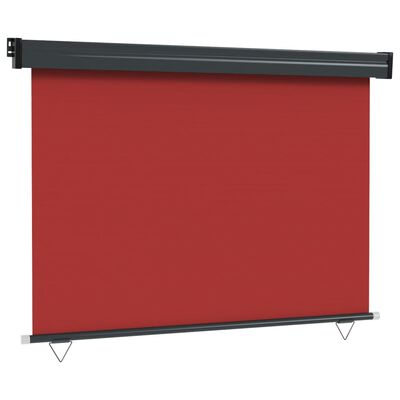 vidaXL balkona sānu markīze, sarkana, 122x250 cm