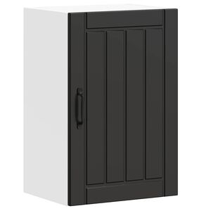 vidaXL virtuves sienas skapis "Lucca" Black Engineered Wood