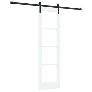 vidaXL Slīdo&scaron;ās durvis ORKDAL Balts un melns 61 x 198,5 cm