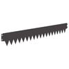 vidaXL Zāliena Apmale 10 pcs Garums Augstums 103 x 15 cm Tērauds Melns