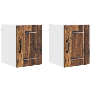 vidaXL Sienas skapis LUCCA 2 pcs Vecs koks 30 x 31 x 40 cm