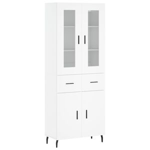vidaXL augstais skapis, balts, 69,5x34x180 cm, inženierijas koks