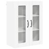 vidaXL Sienas stikla skapis PORTO Balts 60 x 31 x 80 cm