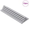 vidaXL Vītņu stienis 12 pcs Sudraba 6 x 120 mm Tērauds