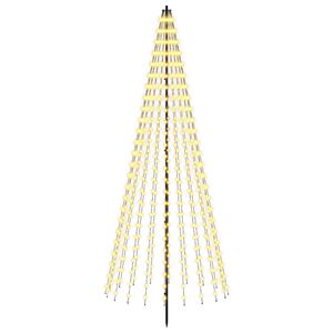vidaXL LED Ziemassvētku koks 235 cm 500 LED Silti balts Dzelzs Melns
