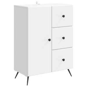 vidaXL Puse Balts 66 x 34,5 x 90 cm Inženierijas koks
