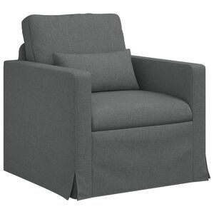 vidaXL Dīvāns Tum&scaron;i pelēks 78 x 78 x 80 cm audums