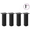vidaXL kafijas galdiņa kājas, 4 gab., melnas, 42-44 cm, tērauds