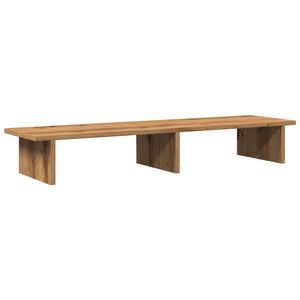 vidaXL monitora paliktnis, koka krāsa, 100x27x15 cm, inženierijas koks