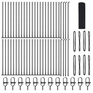 vidaXL Žoga āķis Pelēka 100 x 1 m (16 x 16 mm siets) Tērauds un PVC