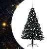 vidaXL Mākslīgais LED Ziemassvētku eglīte su 150 LED Melna 150 cm PVC
