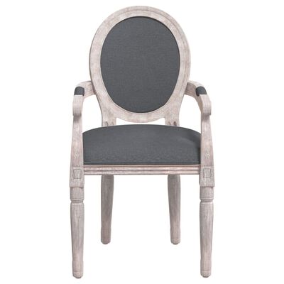 vidaXL virtuves krēsls, 54x56x96,5 cm, tumši pelēks audums