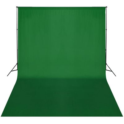 vidaXL fonu balsta sistēma, zaļš fons, 300x300 cm