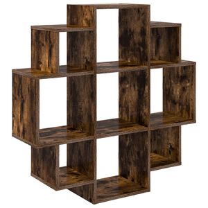 vidaXL Sienas plaukts Kūpināts ozols 90 x 25 x 90 cm Inženierijas koks