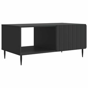 vidaXL Kafijas galdiņ&scaron; Melns 90 x 50 x 40 cm Inženierijas koks