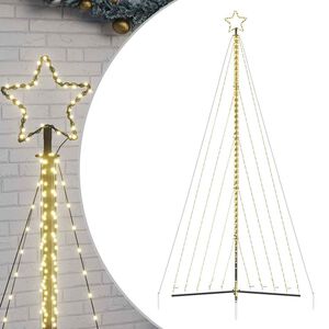 vidaXL LED Ziemassvētku eglīte 570 LED Silti Balta 399 cm