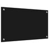 vidaXL Virtuves aizsargpanelis Melna 70 x 40 cm rūdīts stikls