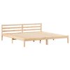 vidaXL Gultas rāmis Brūna 215,5 x 185,5 x 69,5 cm Cieta priede