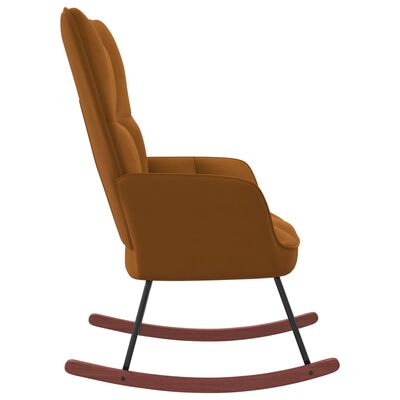 vidaXL šūpuļkrēsls, brūns samts