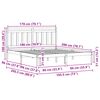 vidaXL Gultas rāmis Vaks brūns 205,5 x 185,5 x 100 cm Cieta priede