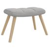 vidaXL &scaron;ūpuļkrēsls ar Footstool Cloud Grey audumu