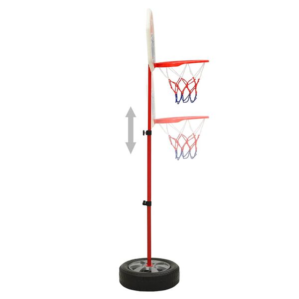 vidaXL bērnu basketbola komplekts, regulējams, 120 cm