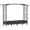 vidaXL Pacelta gulta ar treliem un jumtu Brūna 207 x 40 x 129 cm PP