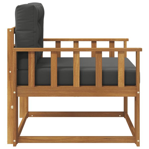 vidaXL Āra vidējā dīvāns Cietā akācijas koks Dabiska