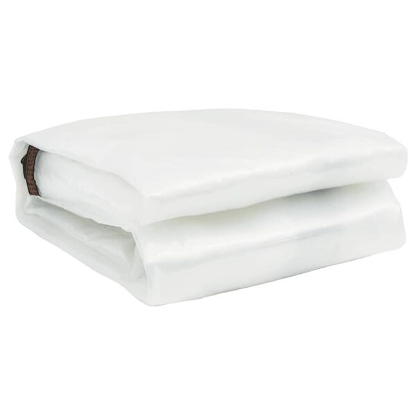 vidaXL Caurspīdīgs brezents ar cilpām 6x10 m Polietilēns