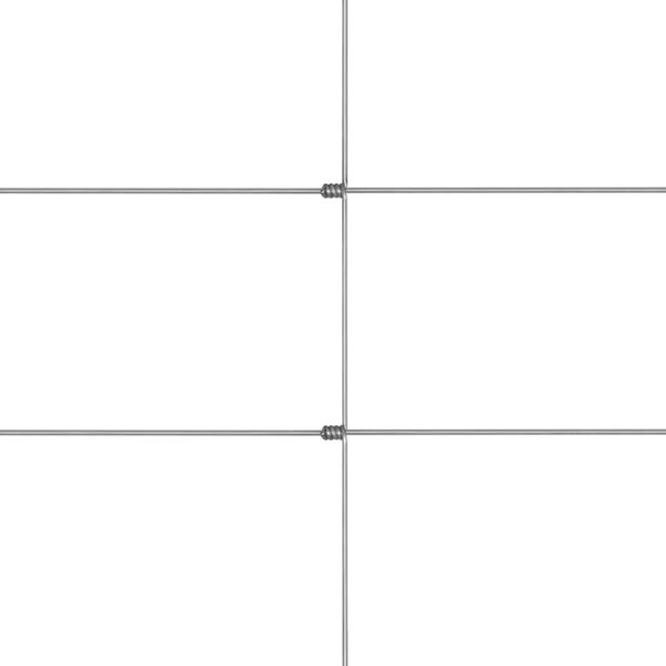 vidaXL dārza žogs, cinkots tērauds, 50 m, 150 cm, sudraba krāsā