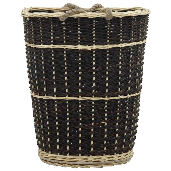 vidaXL malkas grozs ar lencēm, 50x44x58 cm, vītols